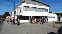 Blick zum Start beim Geb�ude des Samariterbund Traismauer